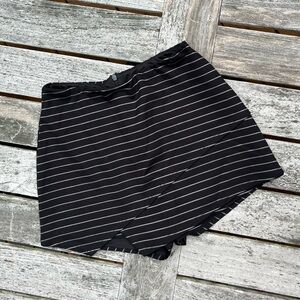 Black Pinstriped Miniskirt / Shorts